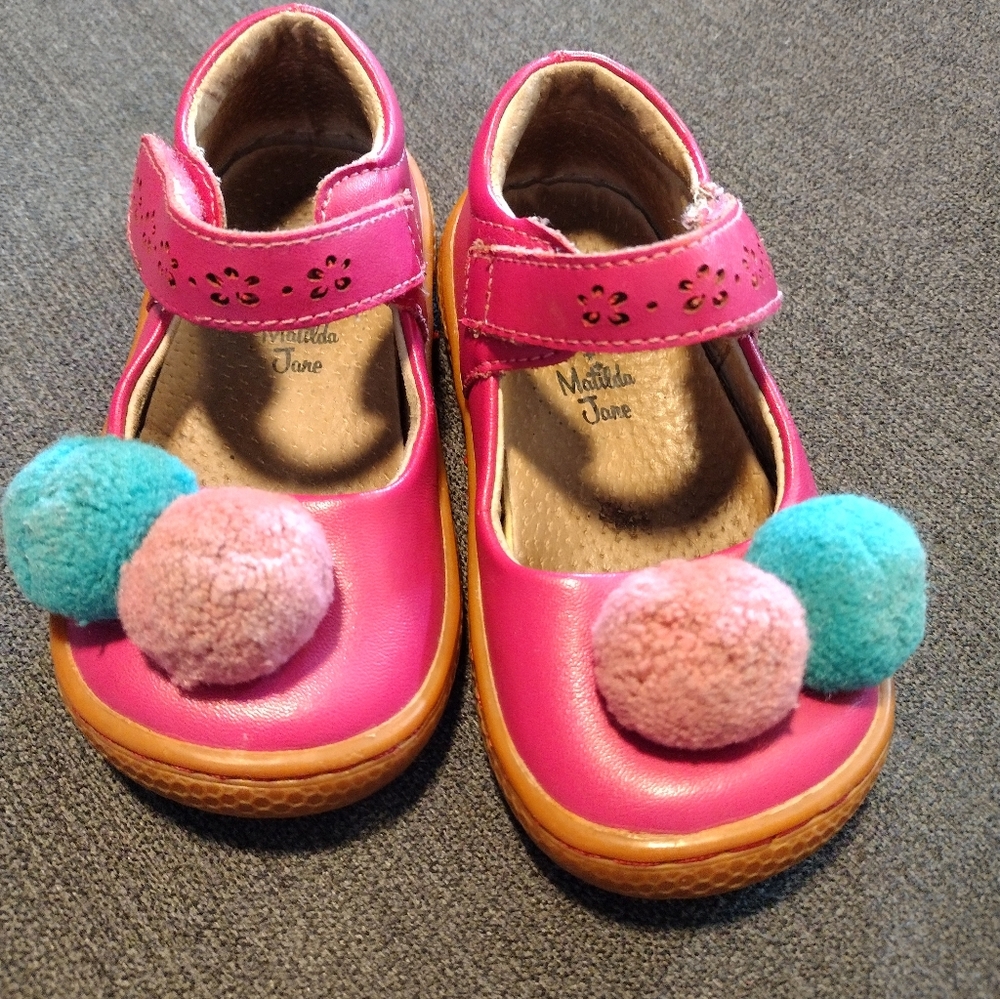 Livie & Luca Matilda Jane Pink Pom Pom Mary Jane Shoes
